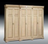 Гардероб матовый кремовый лак, детали в отделке золото ORO, арт. LLA.WR.DT.38, LLASS