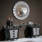 Туалетный столик черный дуб IMPERIO, серебро PLATA ROZADA, арт. LLA.LDT.WO.41, LLASS