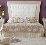 Кровать, отделка состаренный кремовый лак, арт. LLA.BD.WO.2, LLASS