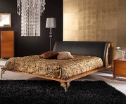 Кровать, отделка CILEGIO FIN. NATURALE и FOGLIA ORO, кожа , арт. BL.BD.MR.7, BELLUTTI
