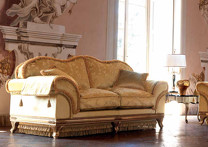 Диван-кровать 2-местный SOFIA CAT. TOP/ELEG. FENICE 202 UNITO COL. 12 + FENICE 201 STAMPATO COL. 02, арт. KM.SF2.CL.22, KEOMA