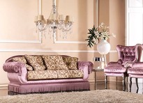 Диван 3-местный OTELLO, ткань CAT. LUSSO/TOP ART. FENICE 202 UNITO COL. 17 и ART. VILLE 3/JET COL. 01/04 , арт. KM.SF3.CL.14, KEOMA