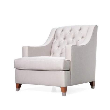 Кресло Hamptons отделка ткань кат E, матовый орех, цвет металла полированная сталь от FRATELLI BARRI, FB.ACH.HS.44