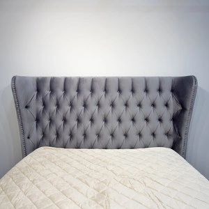 Кровать отделка шпон махагона C, ткань velour 12