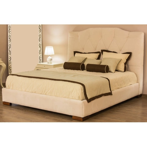 Кровать с решеткой отделка шпон махагона C, ткань Jeanie-02 от FRATELLI BARRI, FB.BD.MES.335