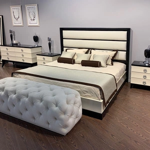 Кровать с решеткой отделка бежевый блестящий лак beige B gloss, шпон вишни H, ткань Anizo-01