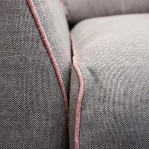 Модульный диван Blink Day(правый угол) отделка ткань кат.B, кант Evita 991373-12 Light Pink, черный хром, С2+