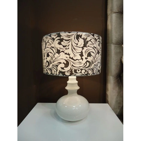Настольная лампа отделка белый блестящий лак от FRATELLI BARRI, FB.L-4.PL.13