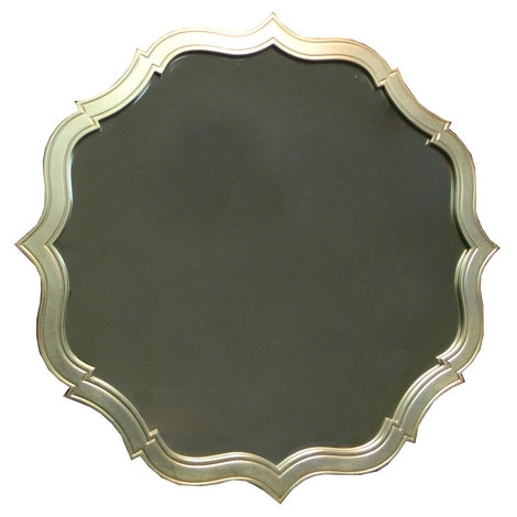 Зеркало отделка сусальное серебро, покрытое лаком шампань от FRATELLI BARRI, FB.MR.RIM.57