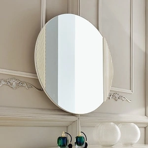 Зеркало отделка белый блестящий лак