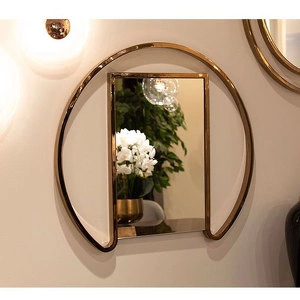 Зеркало Parker отделка отделка глянцевый орех Marrone, металл блестящая бронза, зеркало