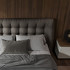 Кровать с решеткой отделка экокожа PU162, черный матовый лак, латунь от MOD INTERIORS, MDI.BD.ALT.2, 4-я фотография мини