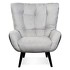 Кресло Joan отделка кожа кат. 60, ткань кат. B, черные ножки, C2 от MOD INTERIORS, MDI.ACH.TEL.330, 2-я фотография мини