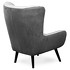 Кресло Joan отделка кожа кат. 60, ткань кат. B, черные ножки, C2 от MOD INTERIORS, MDI.ACH.TEL.330, 3-я фотография мини