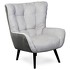 Кресло Joan отделка кожа кат. 60, ткань кат. B, черные ножки, C2 от MOD INTERIORS, MDI.ACH.TEL.330, 1-я фотография мини