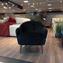 Кресло Patio отделка ткань кат.B, кожа кат. 58, черные ножки, C1 от MOD INTERIORS, MDI.ACH.TEL.1135, 2-я фотография мини