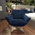 Кресло Egalite отделка ткань кат. A, черный металл, С1 от MOD INTERIORS, MDI.ACH.TEL.1154, 2-я фотография мини