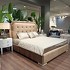 Кровать с решеткой отделка ткань Velour 220-11, ножки бежевый лак от FRATELLI BARRI, FB.BD.SLN.686, 1-я фотография мини
