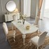 Обеденный стол отделка жемчужный белый лак Pearl White от FRATELLI BARRI, FB.DT.RIM.176, 1-я фотография мини