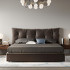 Кровать с решеткой Dominga отделка ткань Velour 220-42 от MOD INTERIORS, MDI.BD.SL.6, 1-я фотография мини