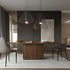 Обеденный стол отделка шпон ореха F, темно-серый матовый лак от MOD INTERIORS, MDI.DT.MN.34, 2-я фотография мини