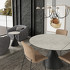 Обеденный стол отделка стекло с керамикой, черный металл от MOD INTERIORS, MDI.DT.TOL.21, 3-я фотография мини