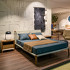 Кровать с решеткой отделка шпон ореха F, экокожа PU78 от MOD INTERIORS, MDI.BD.AV.1, 6-я фотография мини