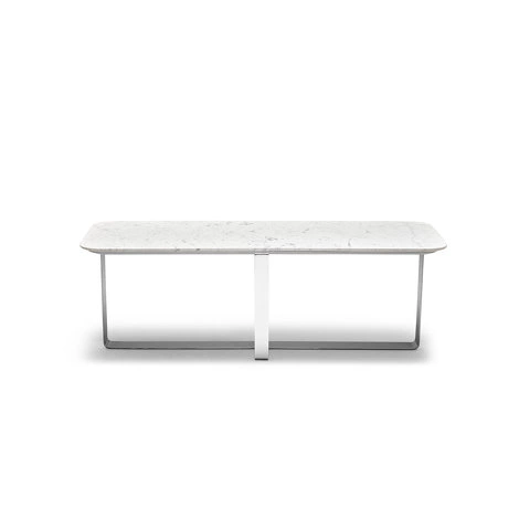 Журнальный столик Hamptons отделка мрамор Bianco carrаra, цвет металла полированная сталь от FRATELLI BARRI, FB.ET.HS.4
