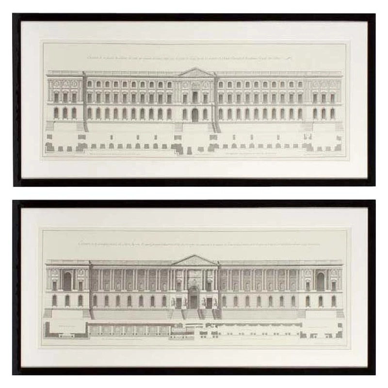 Комплект из двух картин La Facade Du Louvre от EICHHOLTZ, EH.PCT.ACC.821