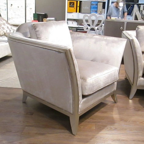Кресло отделка серебро A-L, ткань R6012A-53 от FRATELLI BARRI, FB.ACH.MD.663
