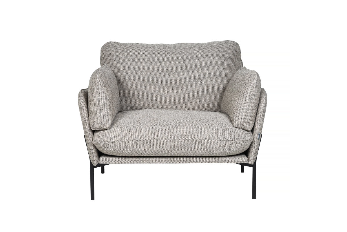 Кресло Allure отделка ткань кат. C col. Chanel Mole 991434-63, черный металл 23 см, C4 от MOD INTERIORS, MDI.ACH.TEL.866