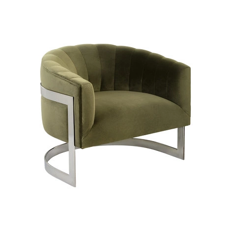 Кресло Vivienne отделка ткань кат. B, цвет металла дымчатый хром от FRATELLI BARRI, FB.ACH.VV.48