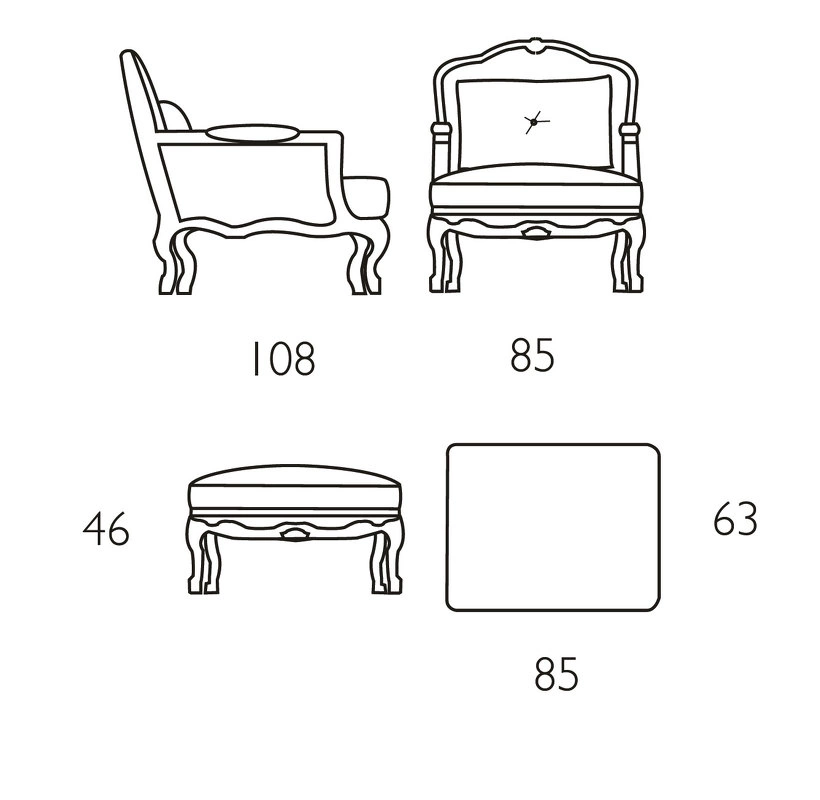 Кресло и пуфик Chinook от KEOMA, KM.ACH.NG.51