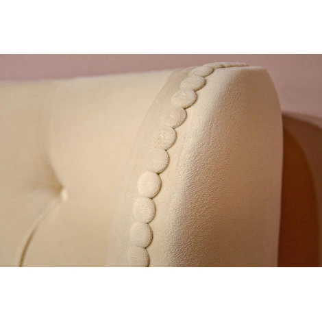 Кровать с решеткой отделка шпон махагона C, ткань бежевый велюр от FRATELLI BARRI, FB.BD.MES.133