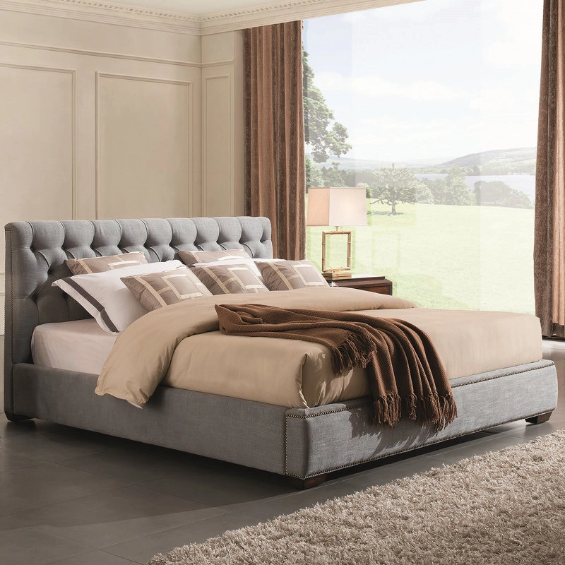 Кровать с решеткой отделка шпон вишни J, ткань рогожка от FRATELLI BARRI, FB.BD.MES.344 customized