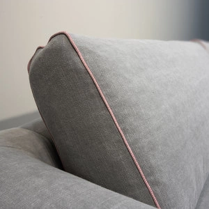 Модульный диван Blink Day(правый угол) отделка ткань кат.B, кант Evita 991373-12 Light Pink, черный хром, С2+