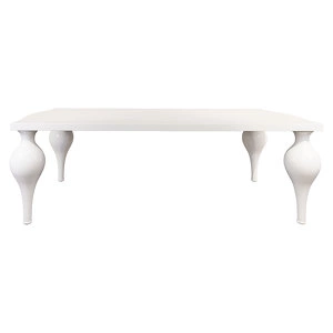 Обеденный стол отделка белый блестящий лак