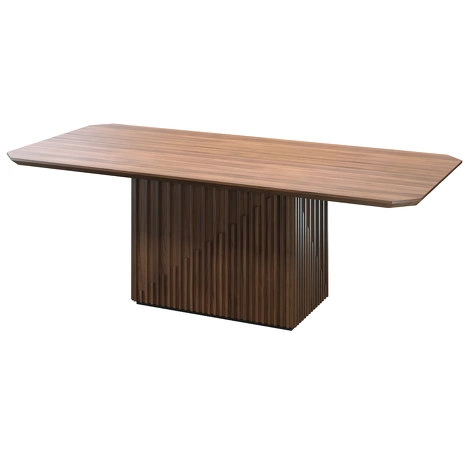 Обеденный стол отделка шпон ореха F, темно-серый матовый лак от MOD INTERIORS, MDI.DT.MN.8