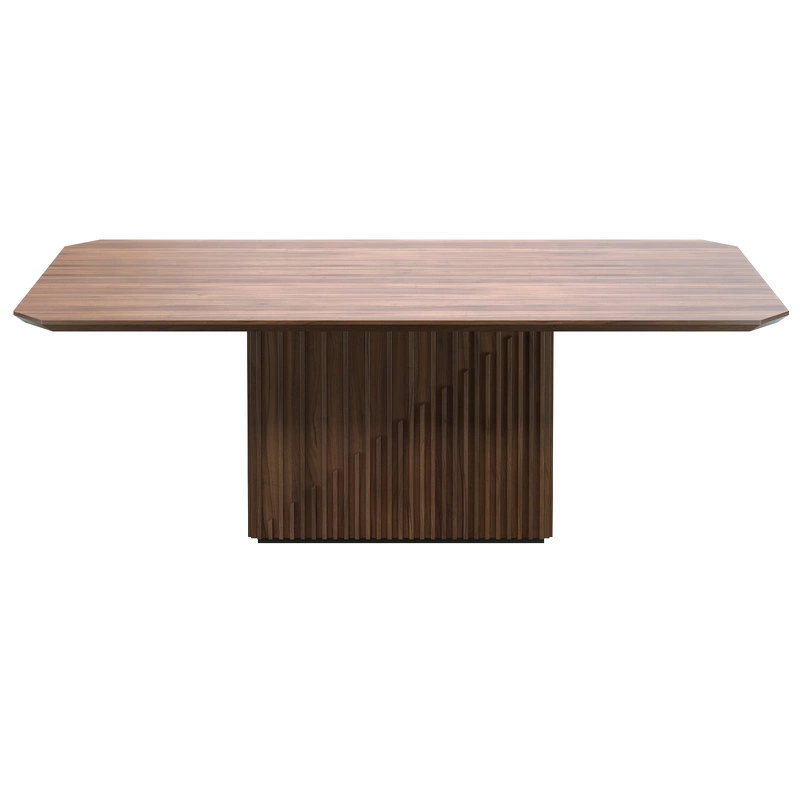 Обеденный стол отделка шпон ореха F, темно-серый матовый лак от MOD INTERIORS, MDI.DT.MN.34