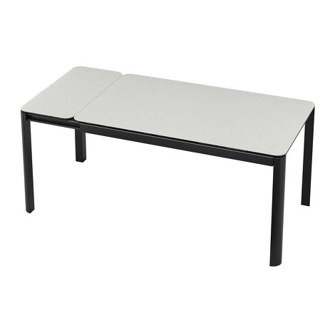 Обеденный стол отделка закаленное стекло с керамикой, темно-серый металл от MOD INTERIORS, MDI.DT.TOL.1