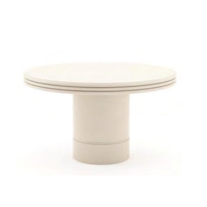 Обеденный стол отделка бело-кремовый лак