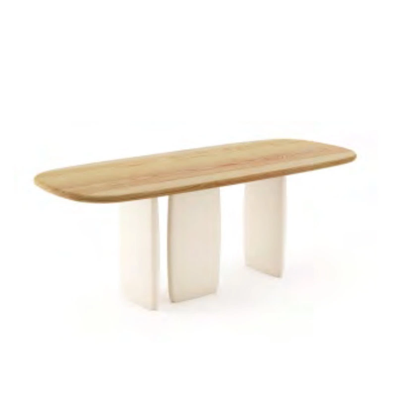 Обеденный стол отделка натуральное дерево, бело-кремовый лак от MOD INTERIORS, MDI.DT.WS.78