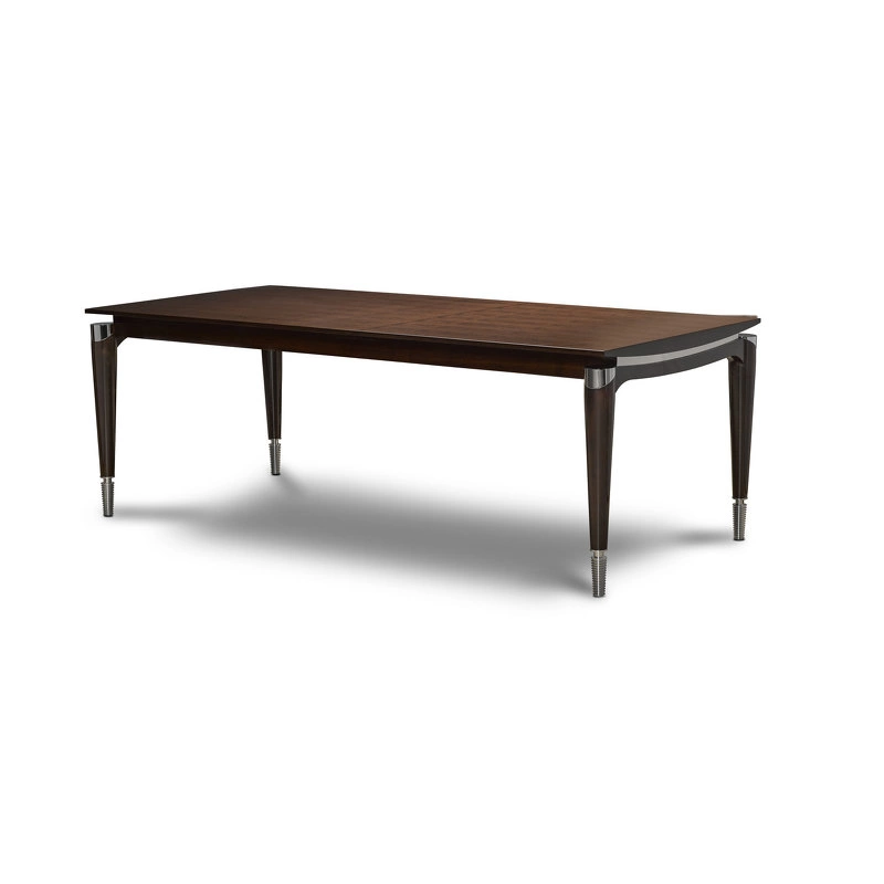 Обеденный стол Madison отделка глянцевый орех 2018, цвет металла хром от FRATELLI BARRI, FB.DT.MS.7