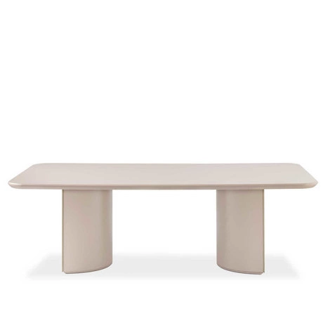 Обеденный стол Sharon отделка матовый лак Latte, цвет метала латунь, ткань от FRATELLI BARRI, FB.DT.SHR.10