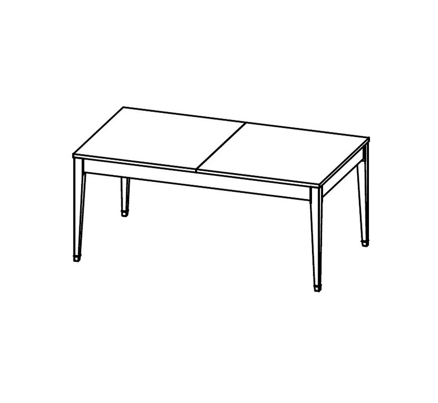 Обеденный стол раздвижной отделка бежевый матовый лак от FRATELLI BARRI, FB.DT.SL.659