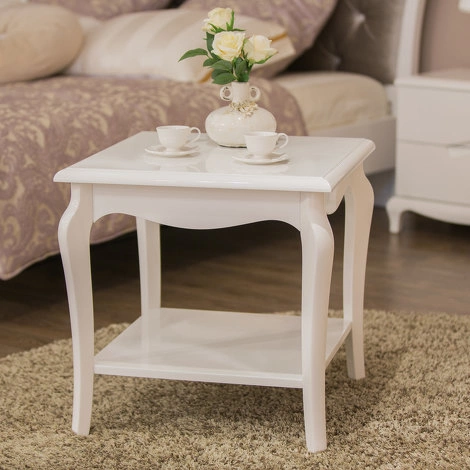 Приставной стол отделка белый глянцевый white gloss lacquer от FRATELLI BARRI, FB.ST.BL.50