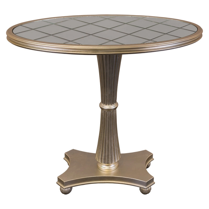 Приставной столик отделка сусальное серебро, покрытое лаком шампань, зеркало от FRATELLI BARRI, FB.ST.FL.102