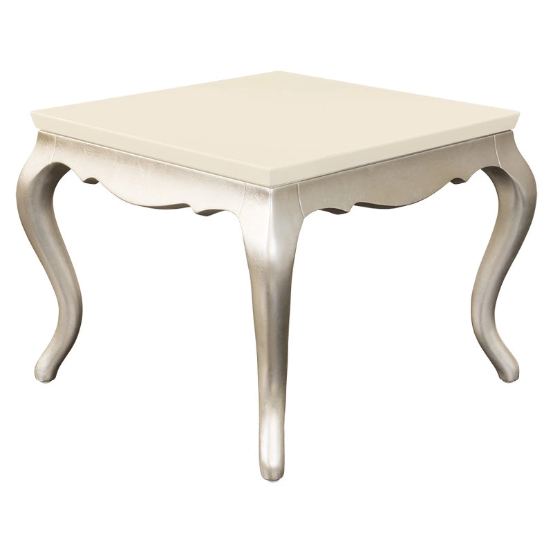 Приставной столик отделка перламутровый кремовый лак, сусальное серебро, покрытое лаком шампань от FRATELLI BARRI, FB.ET.VZ.61
