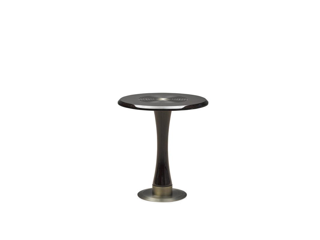 Приставной столик Jackie отделка глянцевый эвкалипт Mocha, цвет металла латунь от FRATELLI BARRI, FB.ST.JK.6