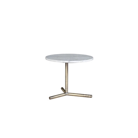 Приставной столик Preston отделка мрамор Bruno perla extra, цвет металла латунь от FRATELLI BARRI, FB.ST.PR.5